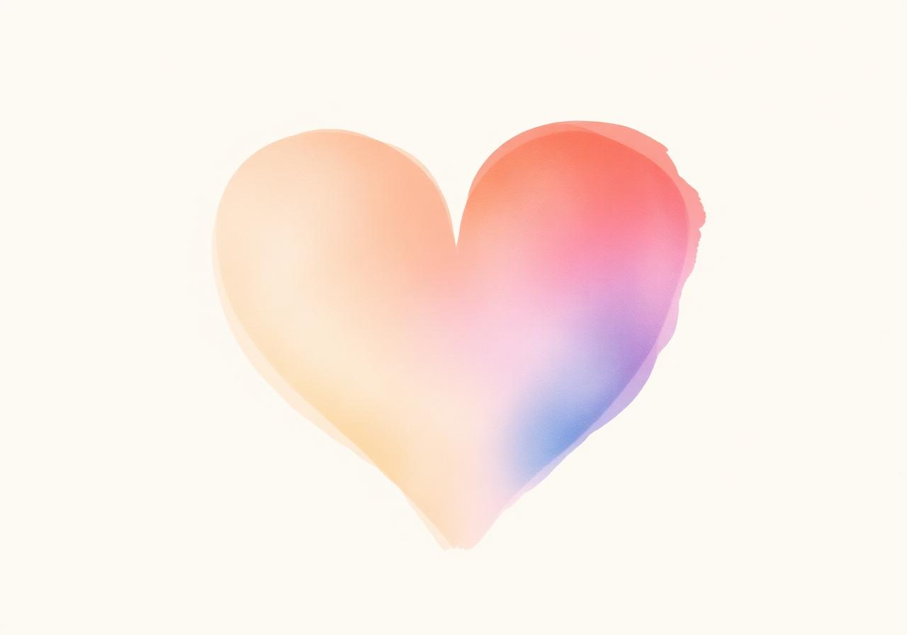 Soft abstract heart in BIG Companion colors
